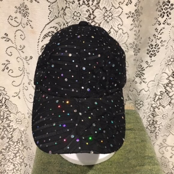 Silver/Grey Sparkled Bling Cap - Picture 4 of 6